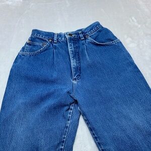 Vintage Lee Jeans Womens Juniors 12 Blue High Rise Tapered Mom 80s Trendy